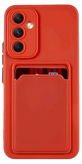 Silikone Cover med Kortholder til Samsung Galaxy A54 5G-Rød