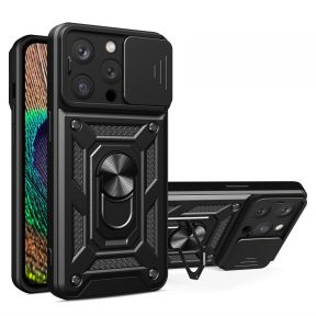 Hybrid Cover til iPhone 15 Pro Max-Sort