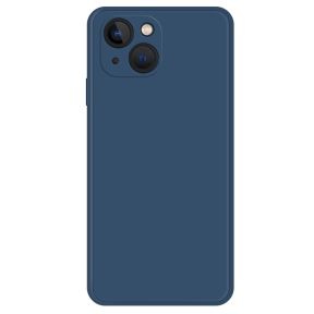 Soft Matte Silikone Cover til iPhone 15 Plus-Mørkeblå