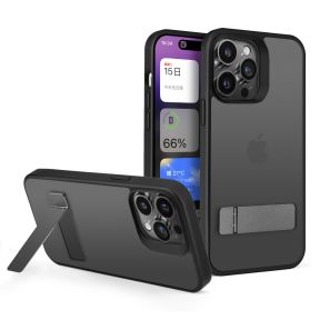 Hard Case Cover med Kickstand til iPhone 15 Pro Max-Sort