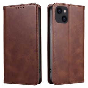 Graviera Flip Cover til iPhone 15 Pro Max-Mørkebrun