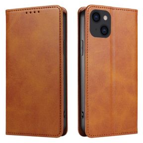 Graviera Flip Cover til iPhone 15 Pro Max-Lysebrun