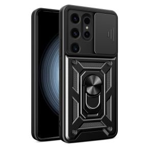 Kickstand Hard Case Cover med Kamera Slide til Samsung Galaxy S24 Ultra
