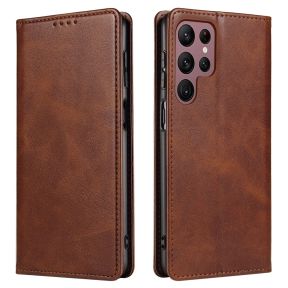 Retro Flip Cover til Samsung Galaxy S24 Ultra-Brun