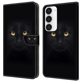 Black Cat Flip Cover til Samsung Galaxy S24