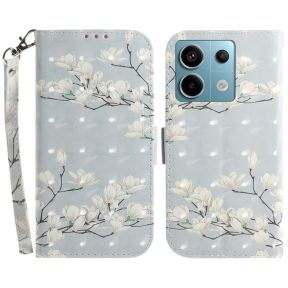 Xiaomi Redmi Note 13 Pro 5G Blomster Flip Cover med Hank, Lommer og Stand