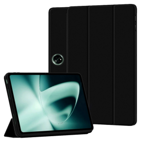 Tri-Fold Cover i Kunstlæder til OnePlus Pad-Sort