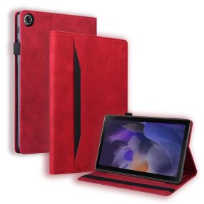 Mat Læder Flip Cover til Samsung Galaxy Tab A9-Rød