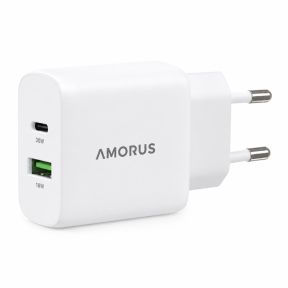 30W Hurtig Oplader til iPhone 12 Pro (USB-C & USB-A)