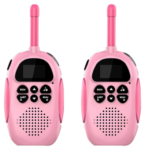 Børne Walkie Talkies m. Indbygget Batteri -Lyserød