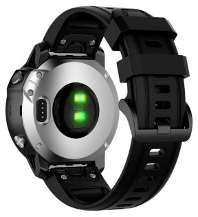 Sport Silikone Rem til Garmin Fenix 7S / 7S Pro / 7S Solar - Sort