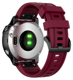 Sport Silikone Rem til Garmin Fenix 7S / 7S Pro / 7S Solar - Mørkerød