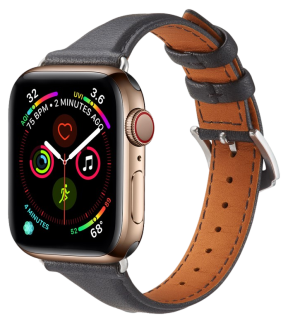 Tokan Læderrem til Apple Watch 38 / 40 / 41mm - Sort