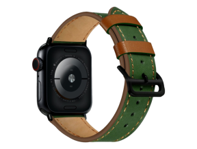 Pacey Læderrem til Apple Watch SE (2022/2023) 44mm - Grøn