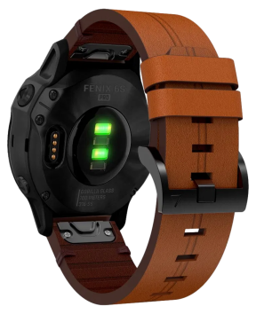 Saga Læder Rem til Garmin Fenix 8 / E - 43mm