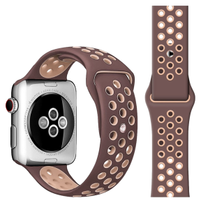 Silikone Sportsrem til Apple Watch 7 - 45mm - Brun