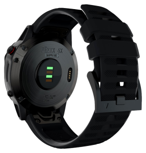 Sports Silikone Rem til Garmin D2 Delta PX-Sort