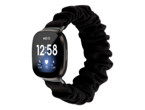 Elastik rem til Fitbit Versa 3 / 4 / Sense / Sense 2-Sort