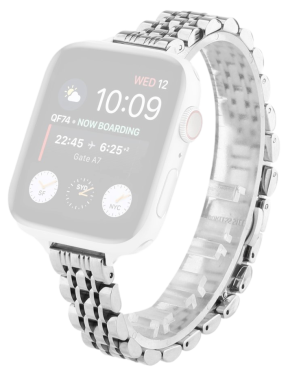 Flora Stål Rem til Apple Watch 42 / 44 / 45mm - Sølv