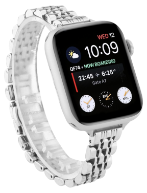 Flora Stål Rem til Apple Watch SE (2022/2023) 40mm - Sølv