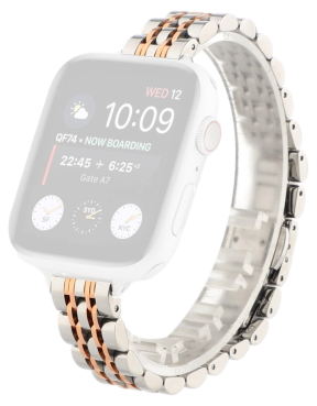 Flora Stål Rem til Apple Watch 38 / 40 / 41mm - Sølv / RosaGuld
