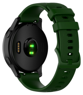Inez Silikone rem til Garmin Vivoactive 4 / 45mm - Mørkegrøn