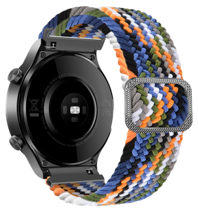 Flettet Nylon rem til Garmin Forerunner 255 / 255 Music / 570 47mm - Blå