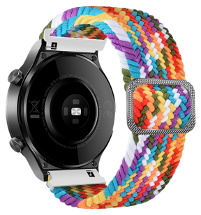 Flettet Nylon rem til Huawei Watch GT 4 / 5 46 mm - Multifarvet
