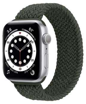 Nylon Sportsrem til Apple Watch 42 / 44 / 45mm - Str. L - Mørkegrøn