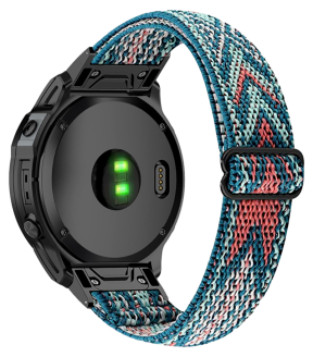 Elastisk Nylon Rem til Garmin Fenix 7S / 7S Pro / 7S Solar -Multifarvet