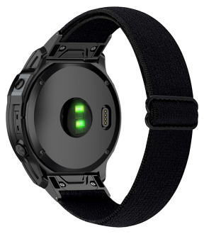 Elastisk Nylon Rem til Garmin Fenix 7S / 7S Pro / 7S Solar -Sort