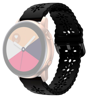 Blossom Silikone Rem til Samsung Galaxy Watch 4 / Classic-Sort