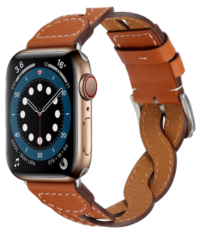 Flettet Læder Rem til Apple Watch 3 / 2 / 1 - 38 mm