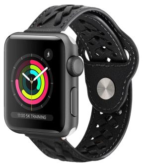Woven Læder Rem til Apple Watch 10 - 46mm