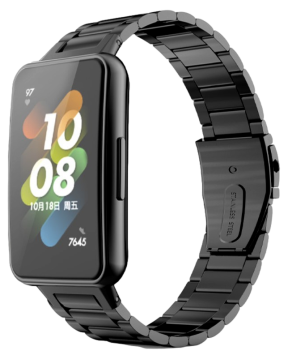Rem i Rustfrit stål til Huawei Band 7-Sort
