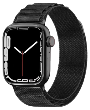 Loop Nylon Rem til Apple Watch 42 / 44 / 45 / 49mm - Str. M-Sort