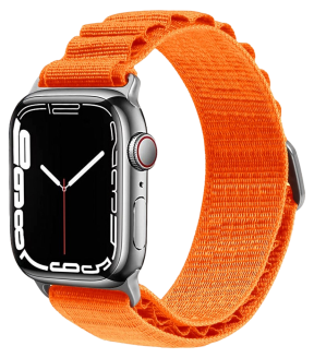 Loop Nylon Rem til Apple Watch 42 / 44 / 45 / 49mm - Str. M-Orange