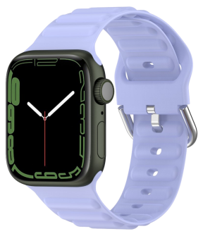 Wave Silikone Rem til Apple Watch 7 / 8 / 9 - 41mm - Lilla