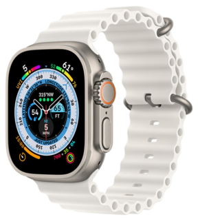 Haw Silikone Rem til Apple Watch 42 / 44 / 45 / 49mm-Hvid