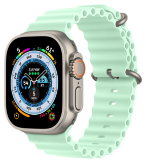 Haw Silikone Rem til Apple Watch 4 / 5 / 6 - 44mm - Lysegrøn