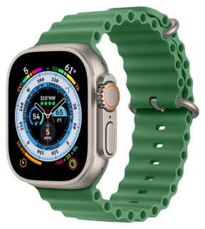 Haw Silikone Rem til Apple Watch 1 / 2 / 3 - 38mm - Grøn