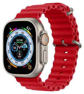 Haw Silikone Rem til Apple Watch 1 / 2 / 3 - 38mm - Rød