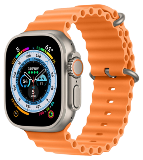 Haw Silikone Rem til Apple Watch 1 / 2 / 3 - 38mm - Orange