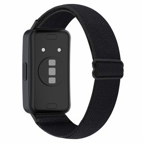 Elastisk Nylon Rem til Huawei Band 8-Sort