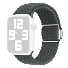 Flettet Nylon Rem til Apple Watch 42 / 44 / 45 / 49 mm - Mørkegrå