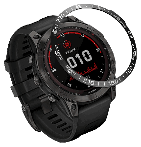 Rustfrit Stål Cover til Urkrans til Garmin Fenix 7-Sort