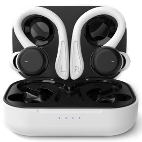 T40 Trådløse Sports Earbuds med Ørekrog og Touch -Hvid