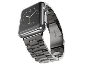Rem / urlænke i rustfrit stål til Apple Watch 3 - Sort - 38 / 40 / 41 mm