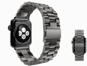 Rem / urlænke i rustfrit stål til Apple Watch SE - Sort - 42 / 44 / 45 mm