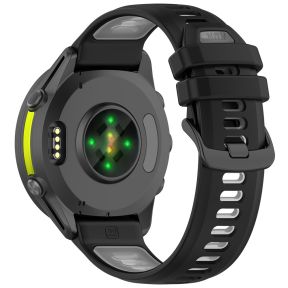 Silikone Rem til Garmin Forerunner 970 / 570 47mm / 265 – Sort / Grå